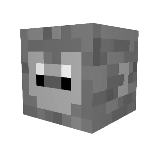 _THE_STONE_ Minecraft avatar head, 3D render