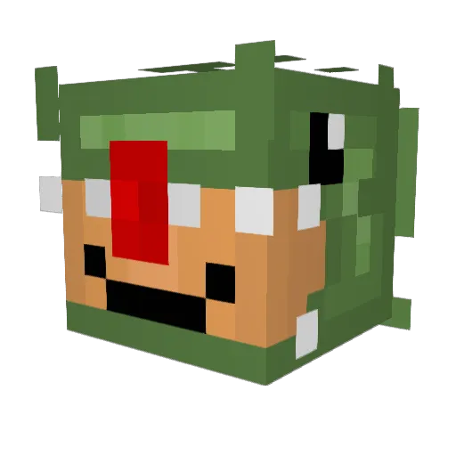 _TIMII_05 Minecraft avatar head, 3D render