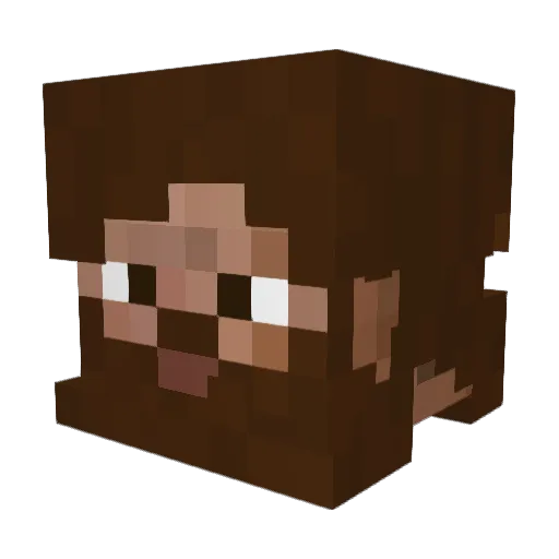 _TJPOP_ Minecraft avatar head, 3D render