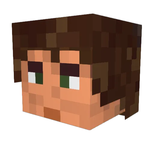 _TROX_ Minecraft avatar head, 3D render
