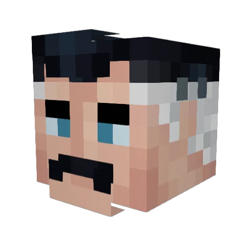 _TUOMAS Minecraft avatar head, 3D render