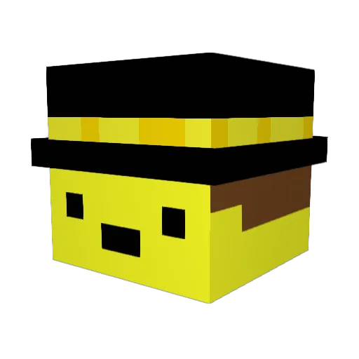 _TYKYK_ Minecraft avatar head, 3D render