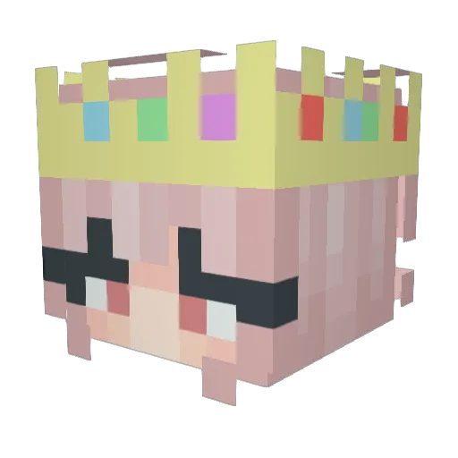 _Tacenda Minecraft avatar head, 3D render