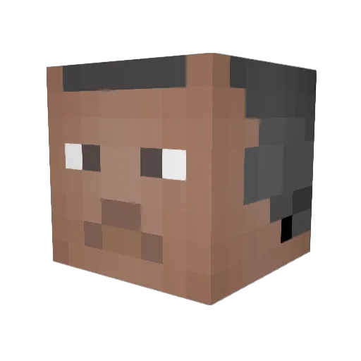 _Taci_ Minecraft avatar head, 3D render