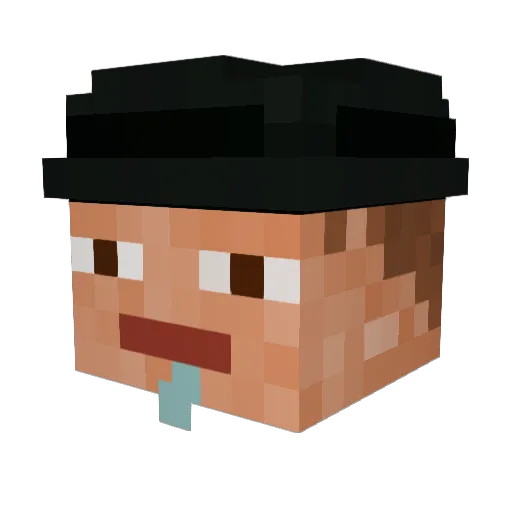 _Taieb_ Minecraft avatar head, 3D render