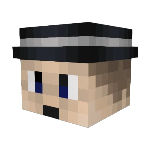 _Tailor Minecraft avatar head, 3D render