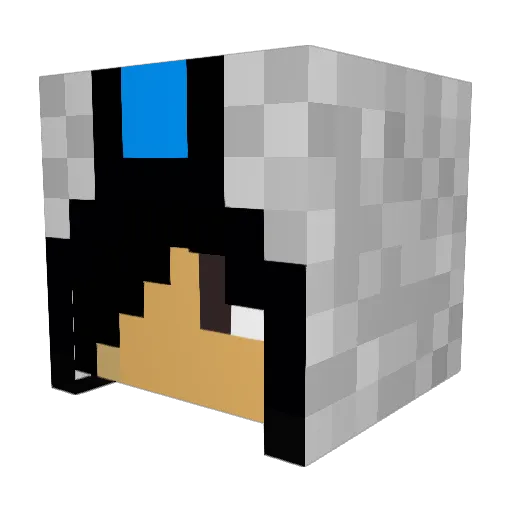 _Takto Minecraft avatar head, 3D render