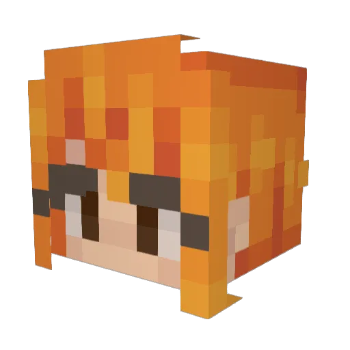 _Tamsin_ Minecraft avatar head, 3D render