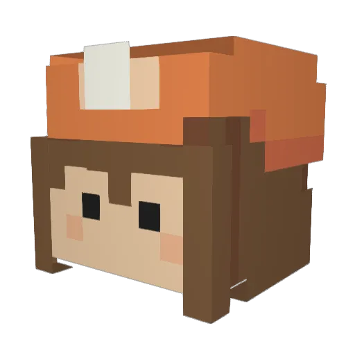 _Tamus_ Minecraft avatar head, 3D render