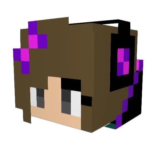 _Tanechka_ Minecraft avatar head, 3D render