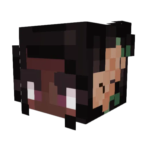 _Taufa_ Minecraft avatar head, 3D render