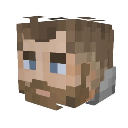 _TeaQ Minecraft avatar head, 3D render