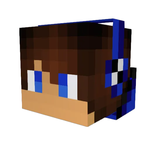 _Tech_Nick Minecraft avatar head, 3D render