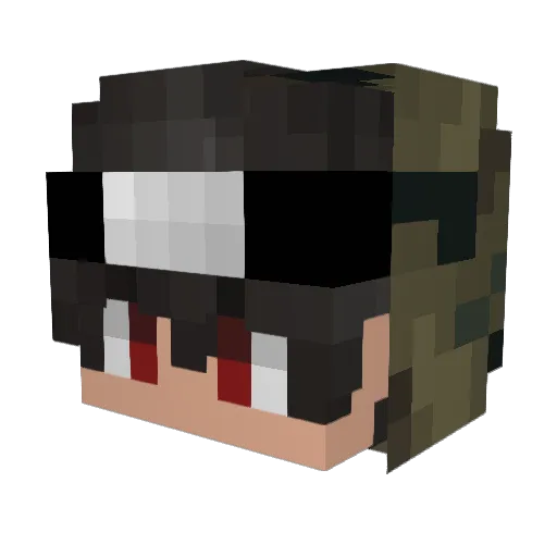 _Tecky_ Minecraft avatar head, 3D render