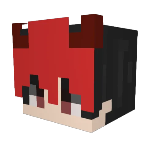 _Teen_And_Noon_ Minecraft avatar head, 3D render