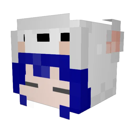 _Teiler Minecraft avatar head, 3D render