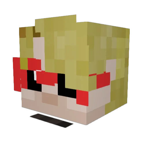 _TeleurStelling_ Minecraft avatar head, 3D render