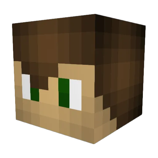 _Tell_ Minecraft avatar head, 3D render