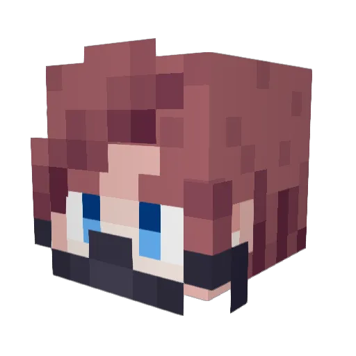 _Tem4ik_ Minecraft avatar head, 3D render