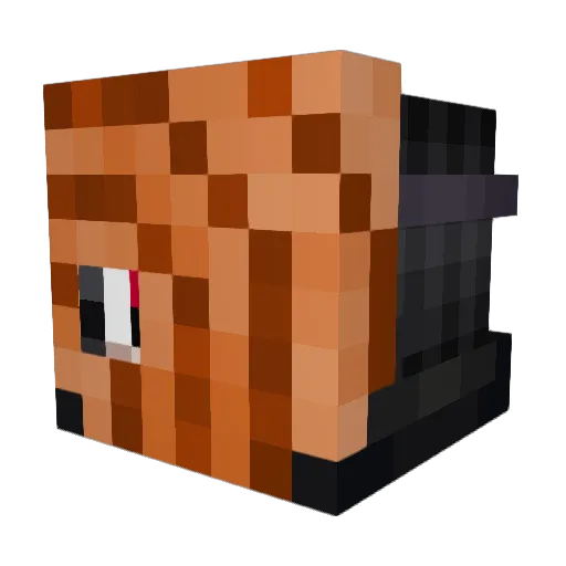_Tempering_ Minecraft avatar head, 3D render