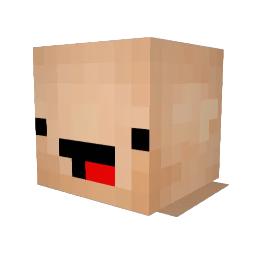 _Terror_Baby_ Minecraft avatar head, 3D render