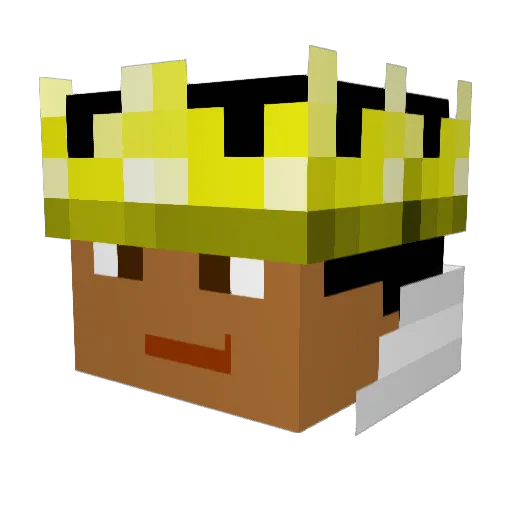 _Thai Minecraft avatar head, 3D render