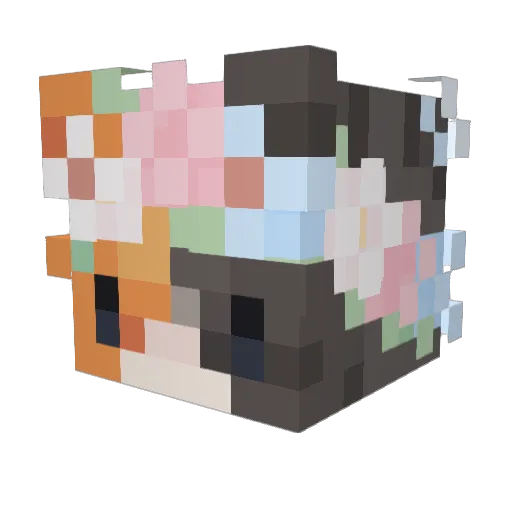_Thalassa Minecraft avatar head, 3D render