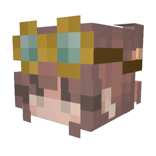 _Thalia_ Minecraft avatar head, 3D render