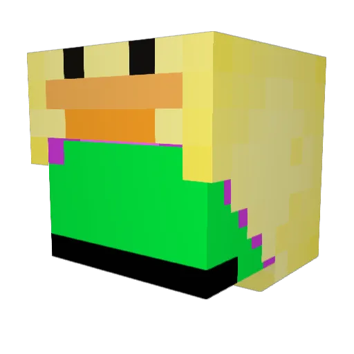 _TheAlexT_ Minecraft avatar head, 3D render