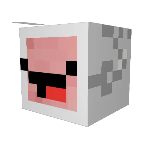 _TheDumbDragon_ Minecraft avatar head, 3D render