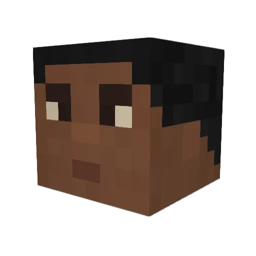 _TheMC_ Minecraft avatar head, 3D render