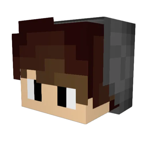 _TheMarvesShow_ Minecraft avatar head, 3D render