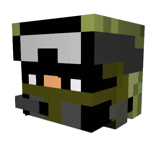 _ThePhoenix_ Minecraft avatar head, 3D render