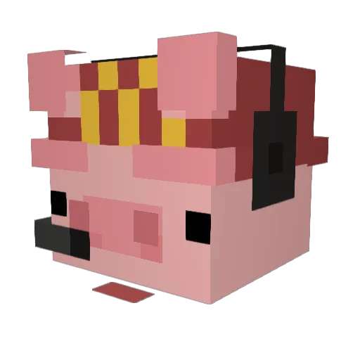 _ThePoweRRey_ Minecraft avatar head, 3D render