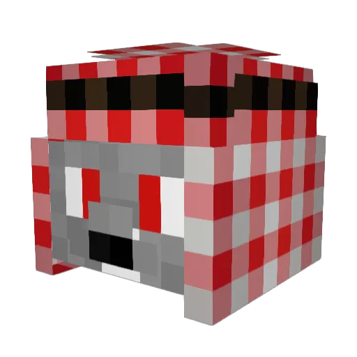 _TheRatMan_ Minecraft avatar head, 3D render