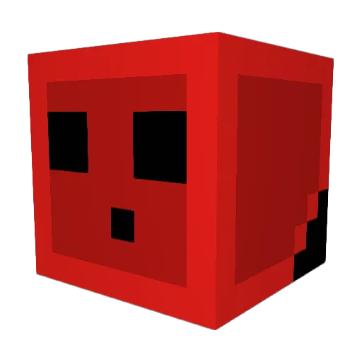 _TheRedPixel_ Minecraft avatar head, 3D render
