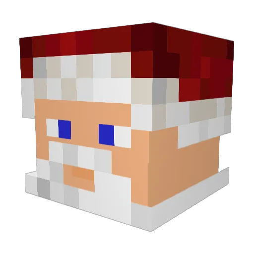 _TheSantaClause_ Minecraft avatar head, 3D render