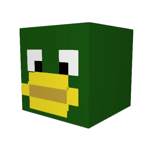 _TheUltimateDuck Minecraft avatar head, 3D render