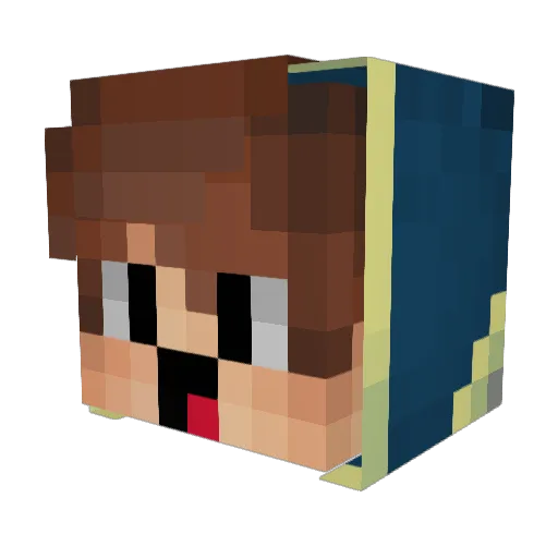 _TheVexouile_ Minecraft avatar head, 3D render