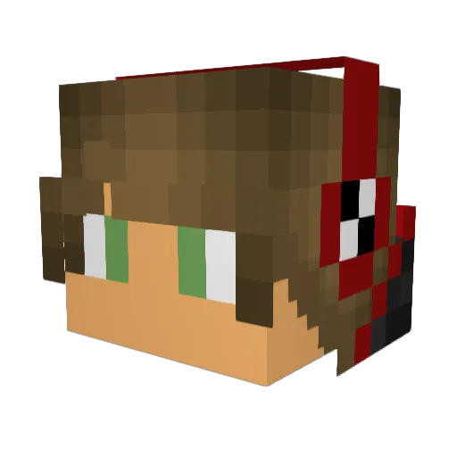 _TheWombat_ Minecraft avatar head, 3D render