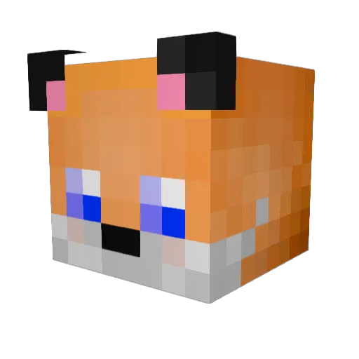 _The_Fox Minecraft avatar head, 3D render