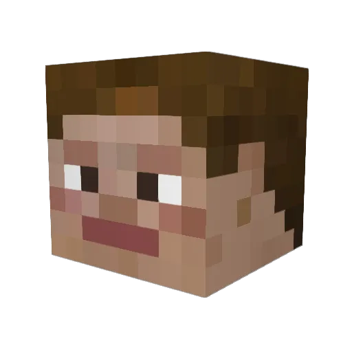 _The_MuffinMan_ Minecraft avatar head, 3D render