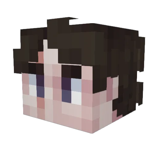 _The_Pacifist_ Minecraft avatar head, 3D render
