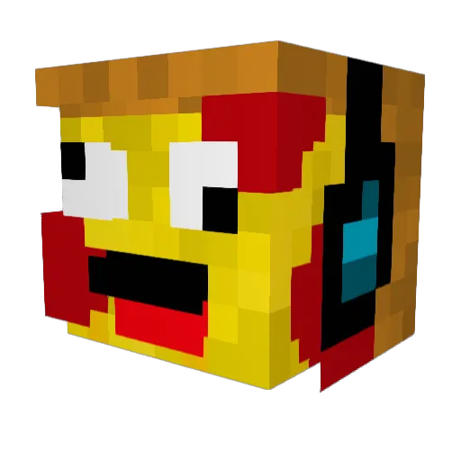 _The_Red_Demon_ Minecraft avatar head, 3D render
