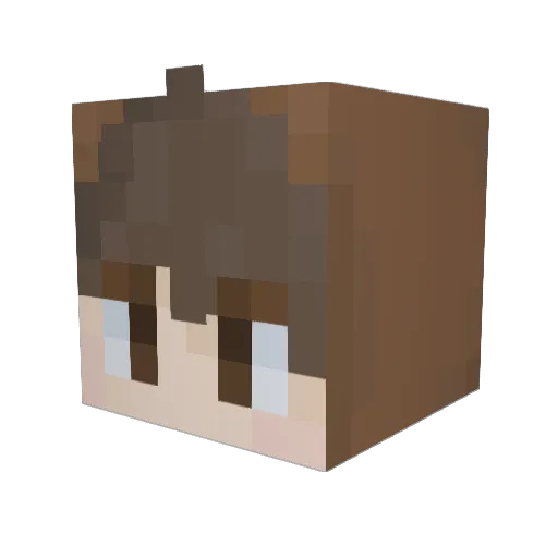 _Theb Minecraft avatar head, 3D render