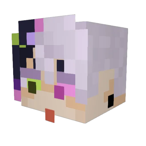 _Thena_1 Minecraft avatar head, 3D render