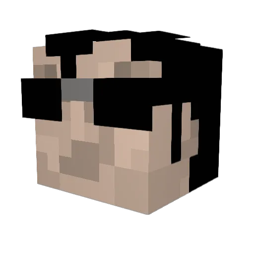 _Thesbian_ Minecraft avatar head, 3D render