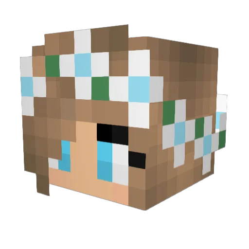 _ThisGirl_ Minecraft avatar head, 3D render