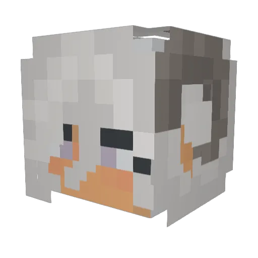_ThreeEyedCrow Minecraft avatar head, 3D render