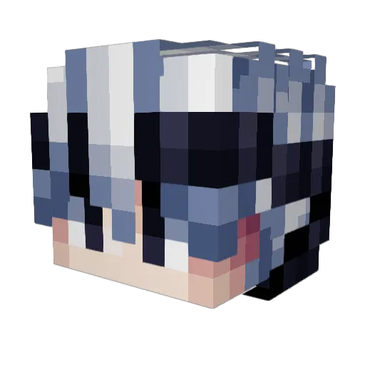 _Threetime Minecraft avatar head, 3D render